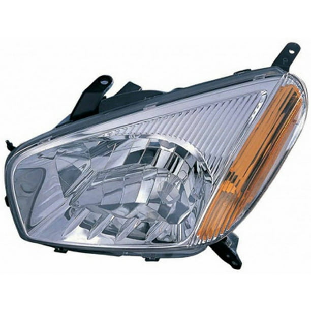 Fits 01-03 Toyota RAV4 Driver & Passenger Side Headlamp Assemblies w/Chrome Beze